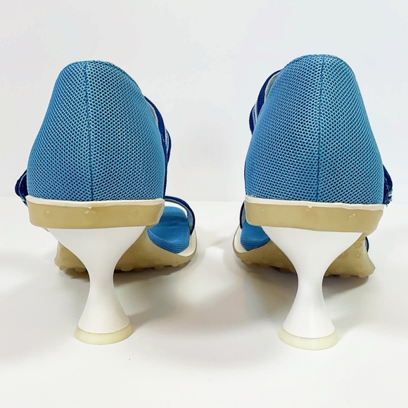 Jeffrey Campbell Touchdown Blue Combo Kitten Heel Sandals - Picture 5 of 7